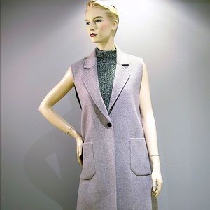 Lavender double face wool vest